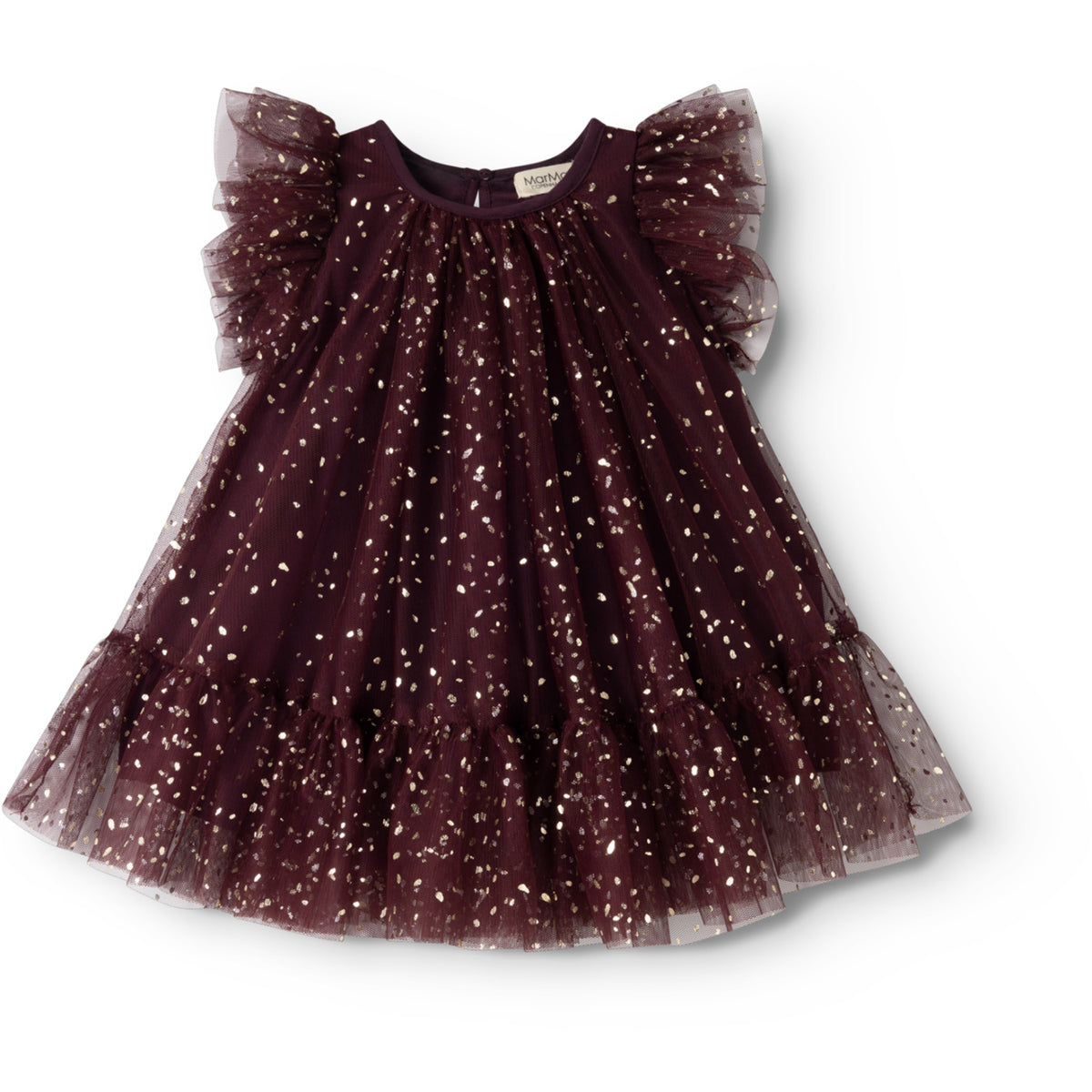 MarMar Ballerina Glitter Deep Mulberry Daya Klänning