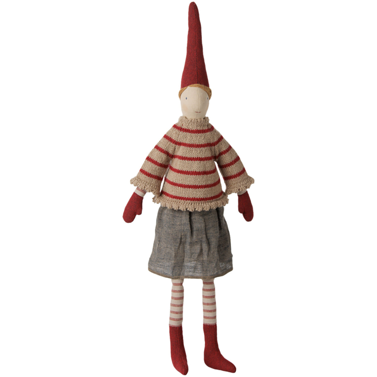 Maileg Pixy, Str. 3 - Pige - Stribet Stickad Sweater