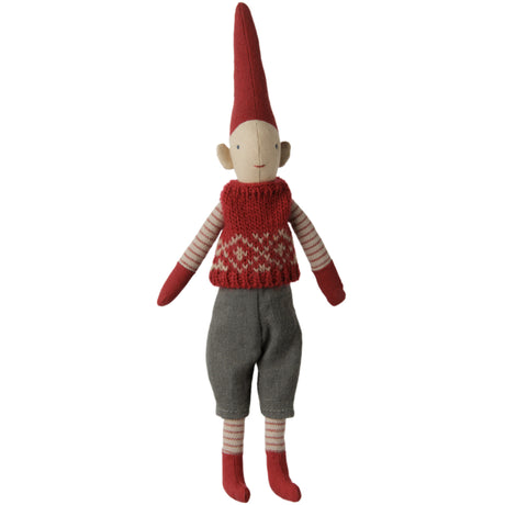 Maileg Pixy, Str. 1 - Dreng - Rød Knitted Väst