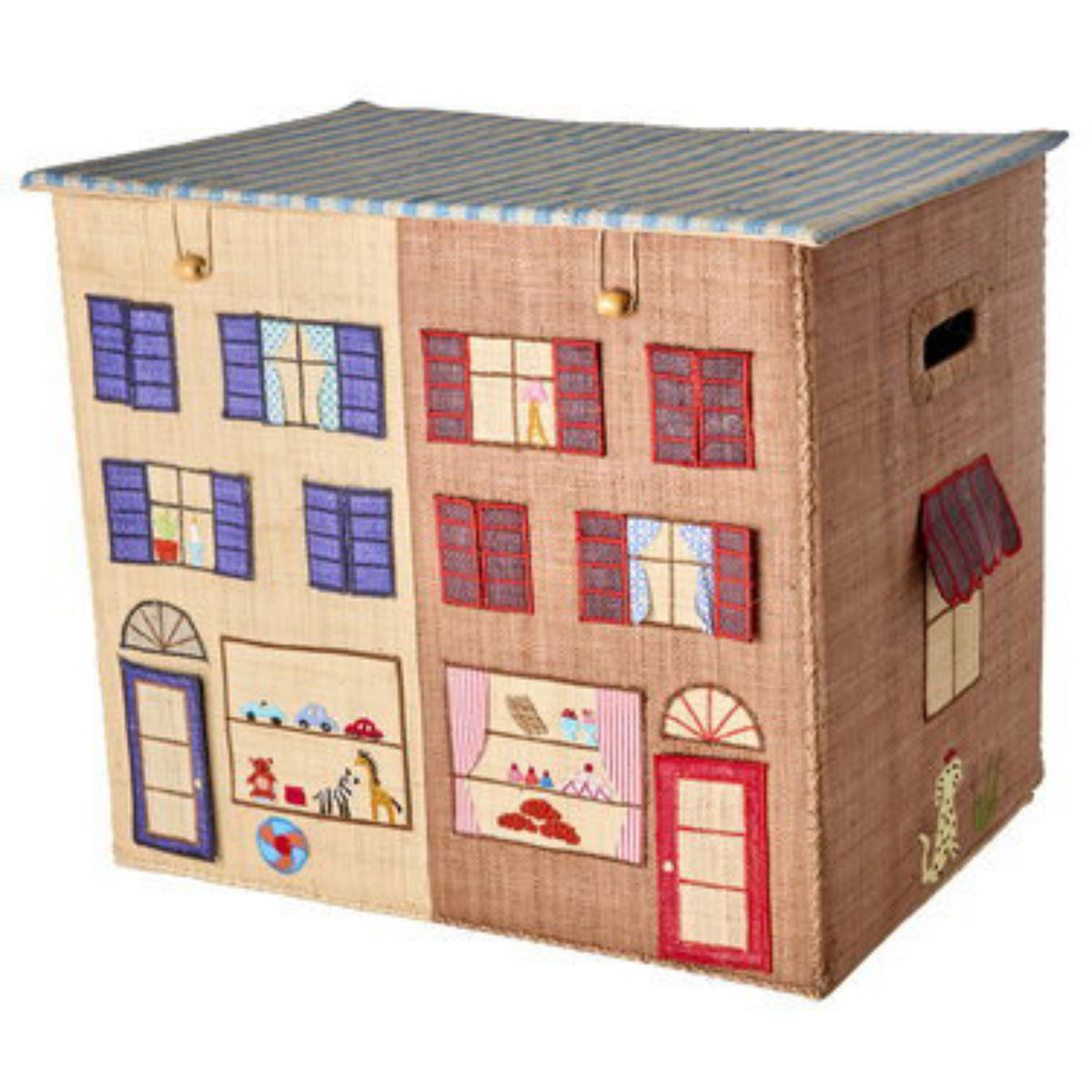 Rice Paris Theme Raffia Förvaring Box Ekstra Large Foldbar