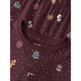 Name It Burgundy Christmas Nknvismas Ls Nattkläder