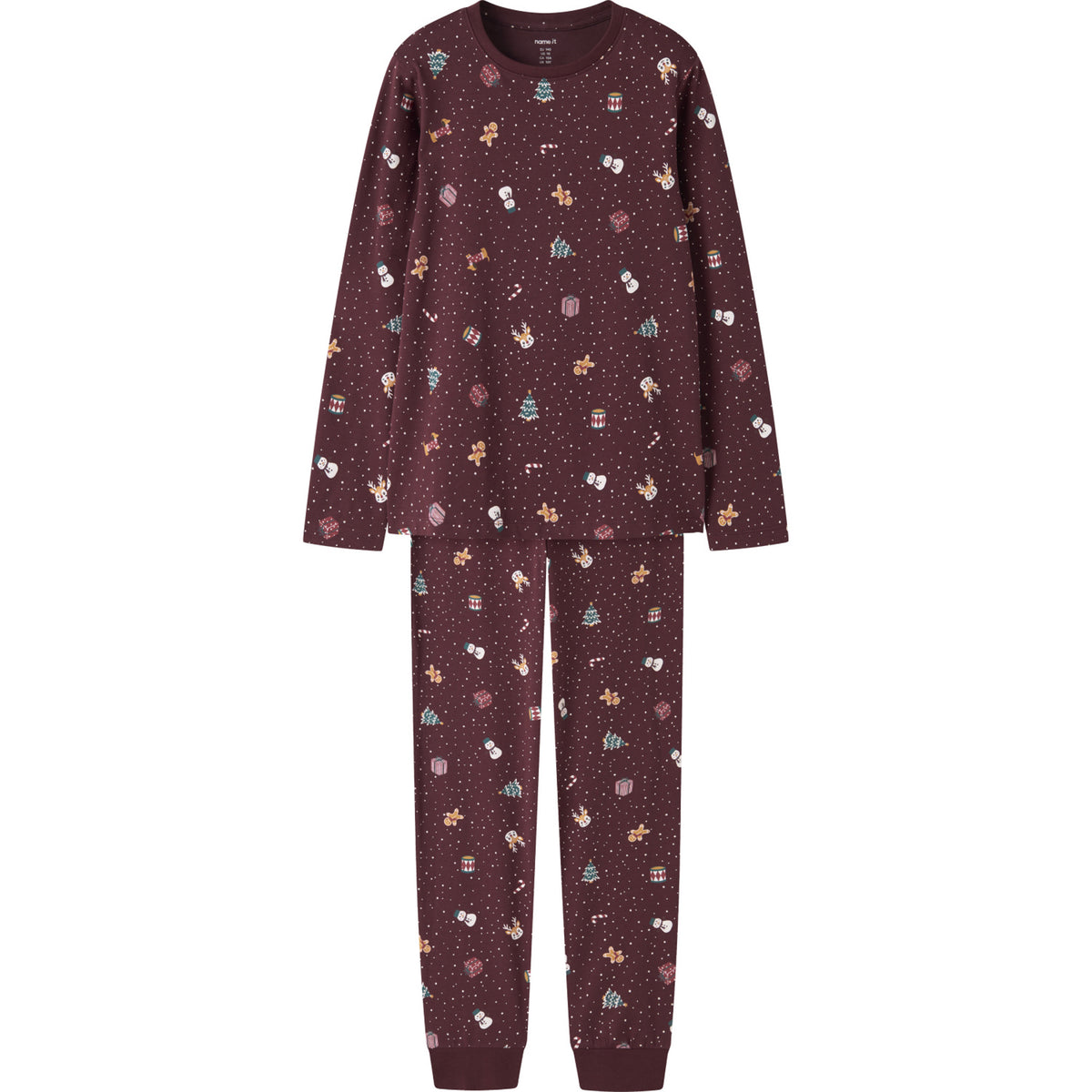 Name It Burgundy Christmas Nknvismas Ls Nattkläder