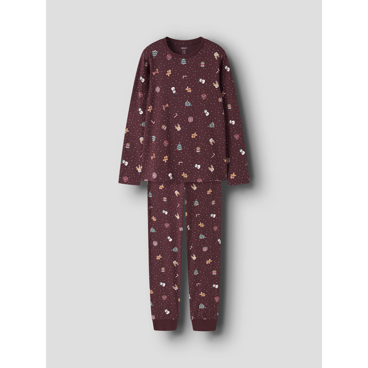 Name It Burgundy Christmas Nknvismas Ls Nattkläder