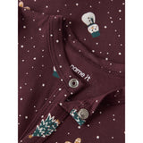 Name It Burgundy Christmas Nbnvismas Ls Nattdräkt