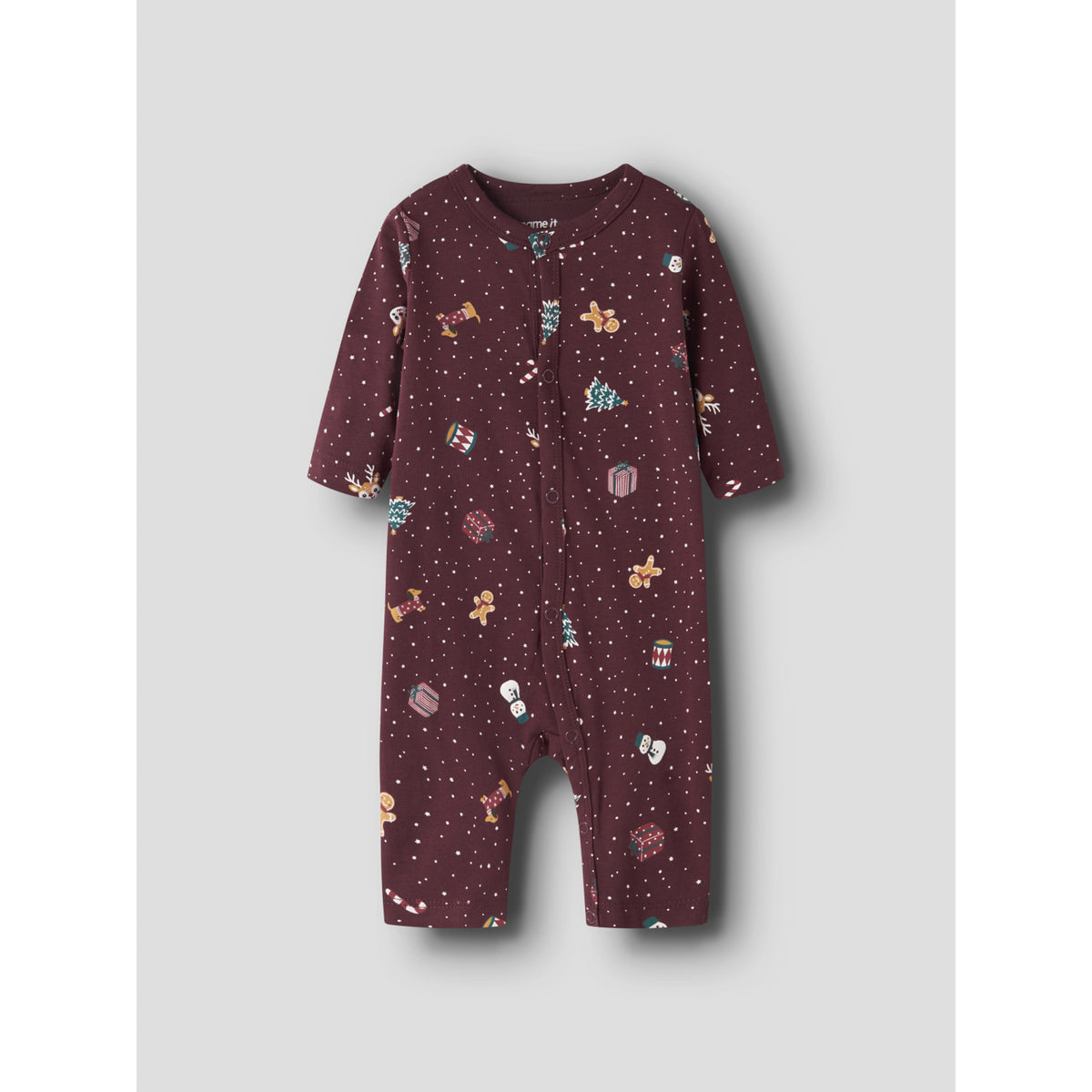 Name It Burgundy Christmas Nbnvismas Ls Nattdräkt