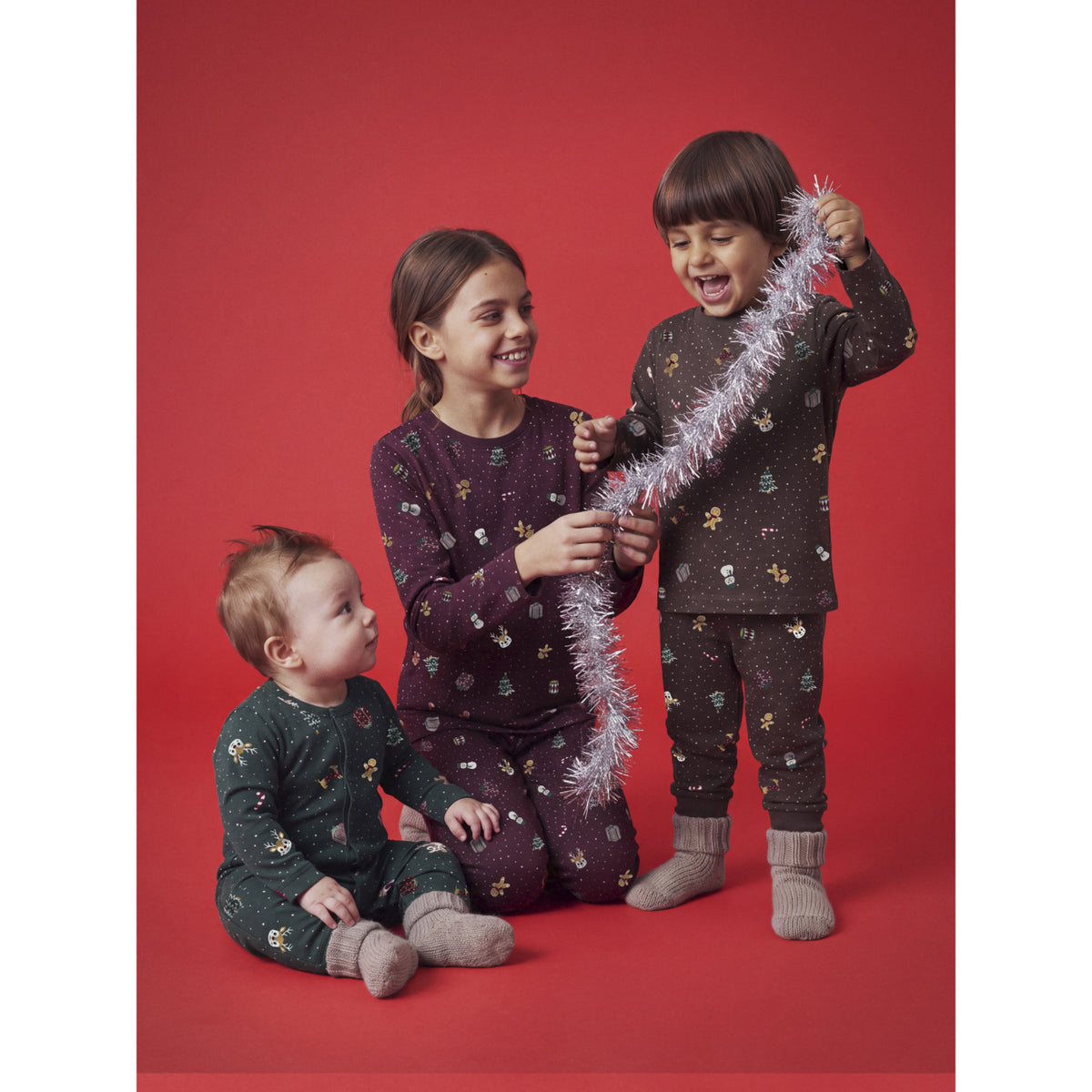 Name It Burgundy Christmas Nmnvismas Ls Nattkläder