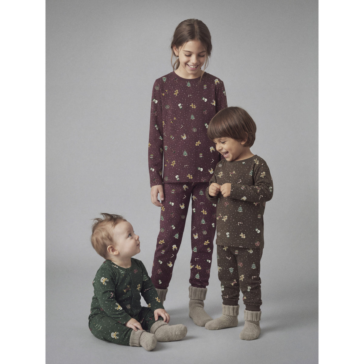 Name It Burgundy Christmas Nmnvismas Ls Nattkläder