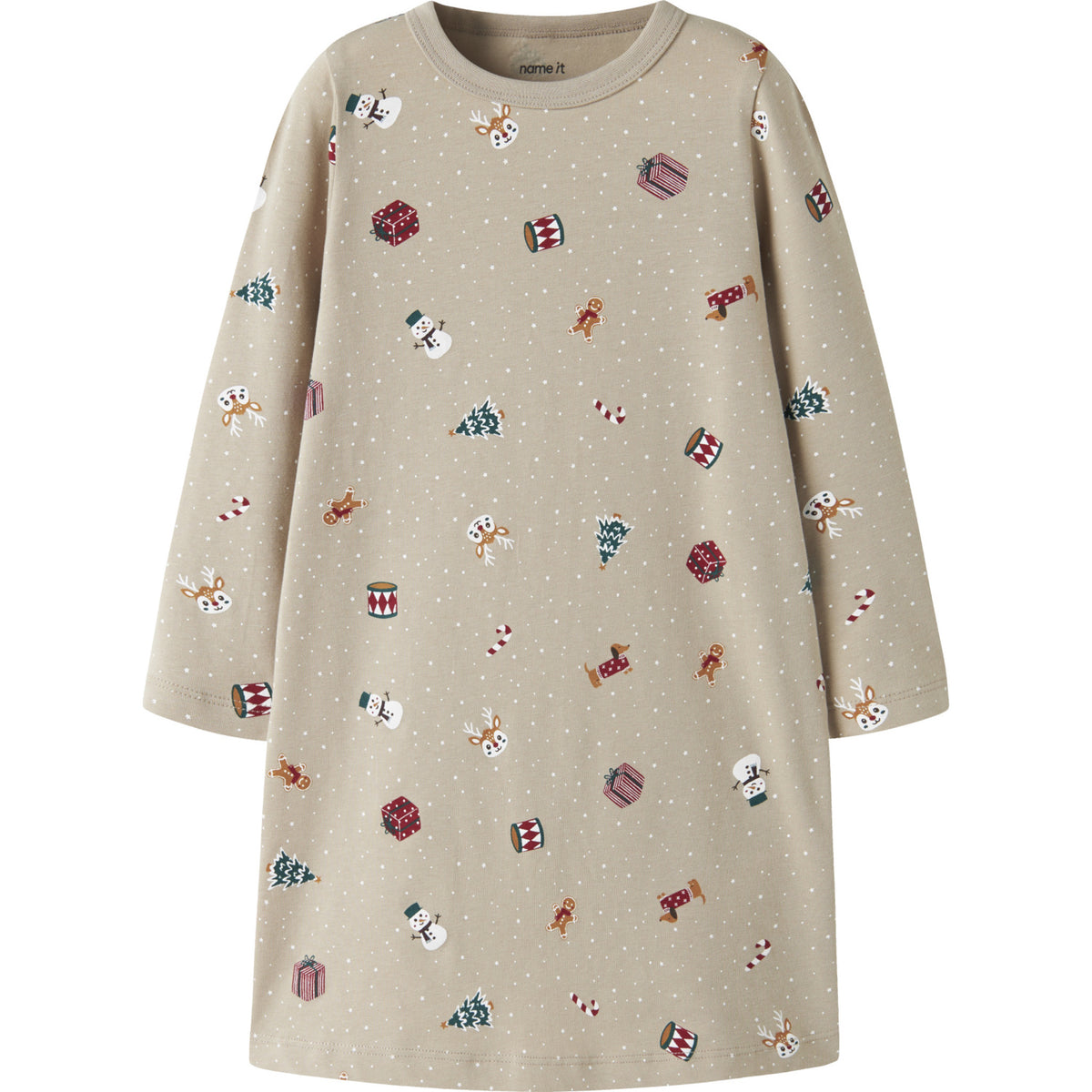 Name It Pure Cashmere Christmas Nmfvismas Ls Natklänning