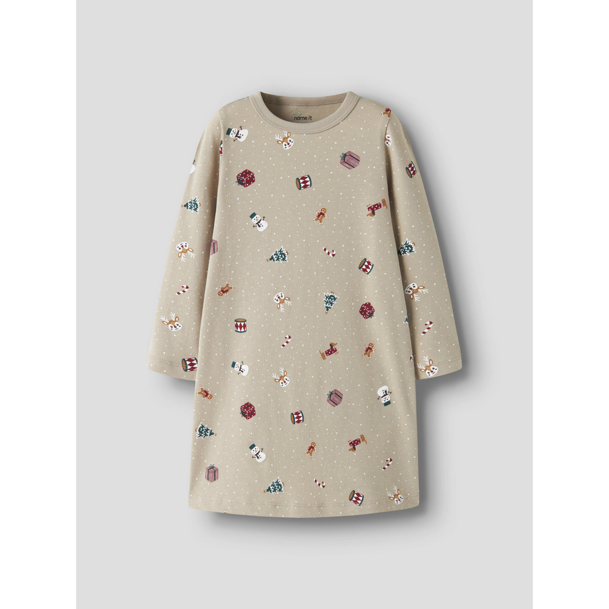 Name It Pure Cashmere Christmas Nmfvismas Ls Natklänning