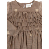 THE NEW Siblings Taupe Gray EMB TN TNSTYna L_S Mesh Klänning