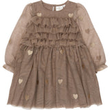 THE NEW Siblings Taupe Gray EMB TN TNSTYna L_S Mesh Klänning