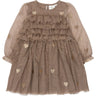THE NEW Siblings Taupe Gray EMB TN TNSTYna L_S Mesh Klänning