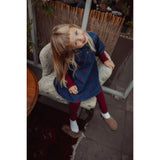 Fliink Dark Denim Blue Donna Embr Skjorta Klänning