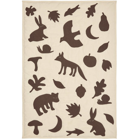 Ferm Living Off-white/Dark Chocolate Lunden Filt
