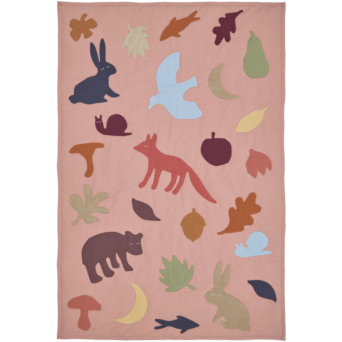 Ferm Living Rose/Multi Lunden Filt