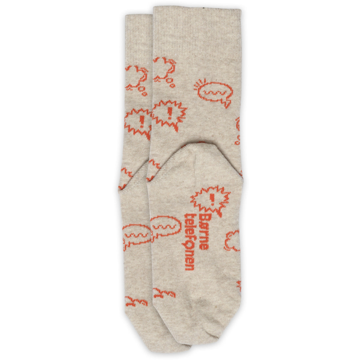 Mp Danmark x Børns Vilkår Beige Melange Phone Socks - 2-pack