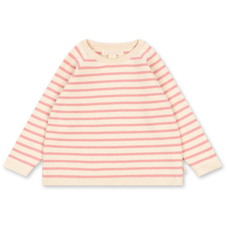 Konges Sløjd Peony Butter Stripe Buma Stickad Sweater Gots