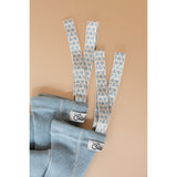 Silly Silas Footless Bomull Strumpbyxar Med Braces Misty Blue Patterned