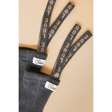 Silly Silas Footless Bomull Strumpbyxar Med Braces Dark Grey Patterned