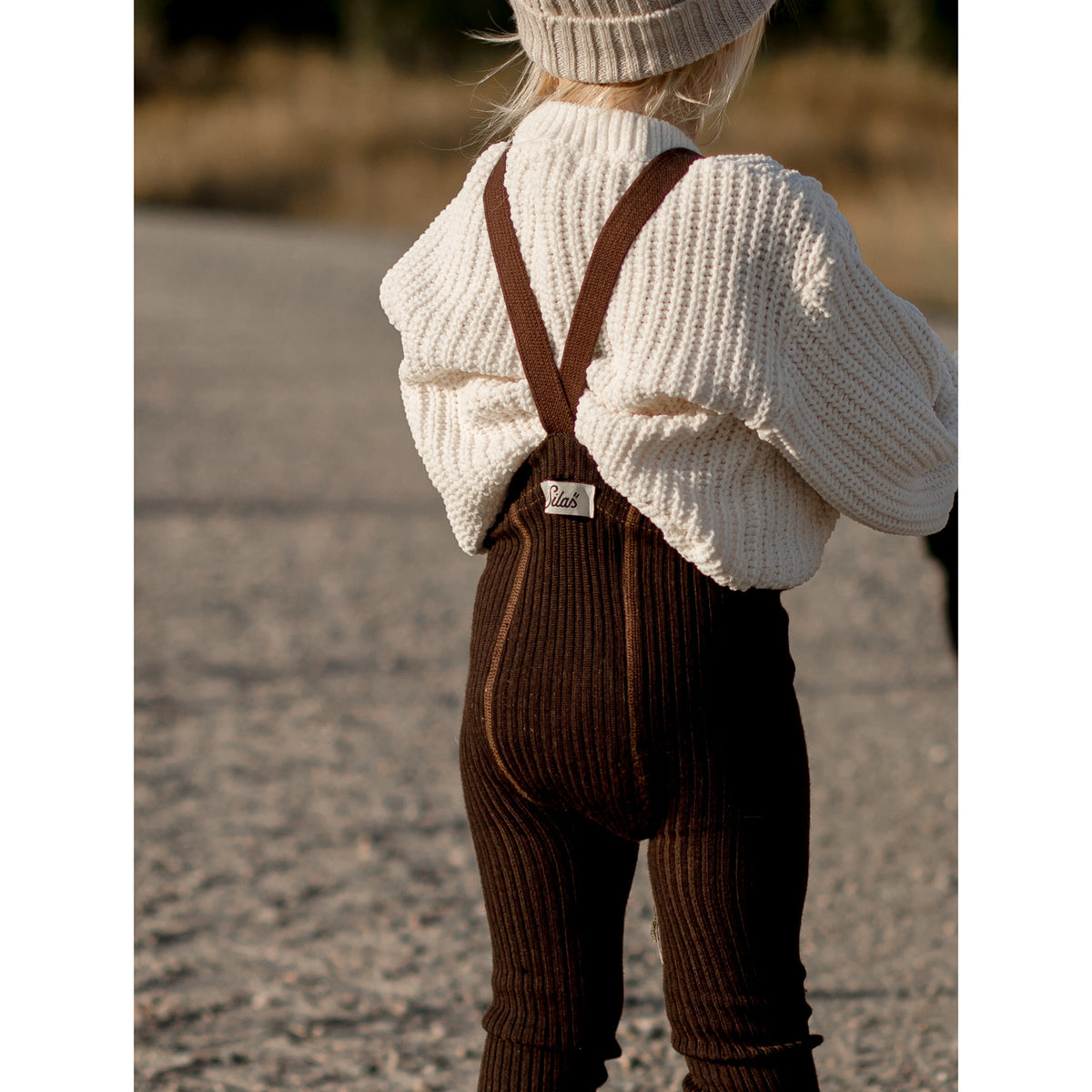 Silly Silas Wooly Footed Strumpbyxar Med Braces Espresso Brown