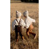 Silly Silas Wooly Footless Strumpbyxar Med Braces Espresso Brown