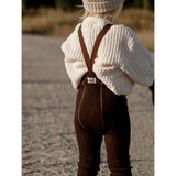 Silly Silas Wooly Footless Strumpbyxar Med Braces Espresso Brown