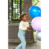 Silly Silas Footless Bomull Strumpbyxar Med Braces Misty Blue Patterned