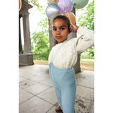Silly Silas Footless Bomull Strumpbyxar Med Braces Misty Blue Patterned