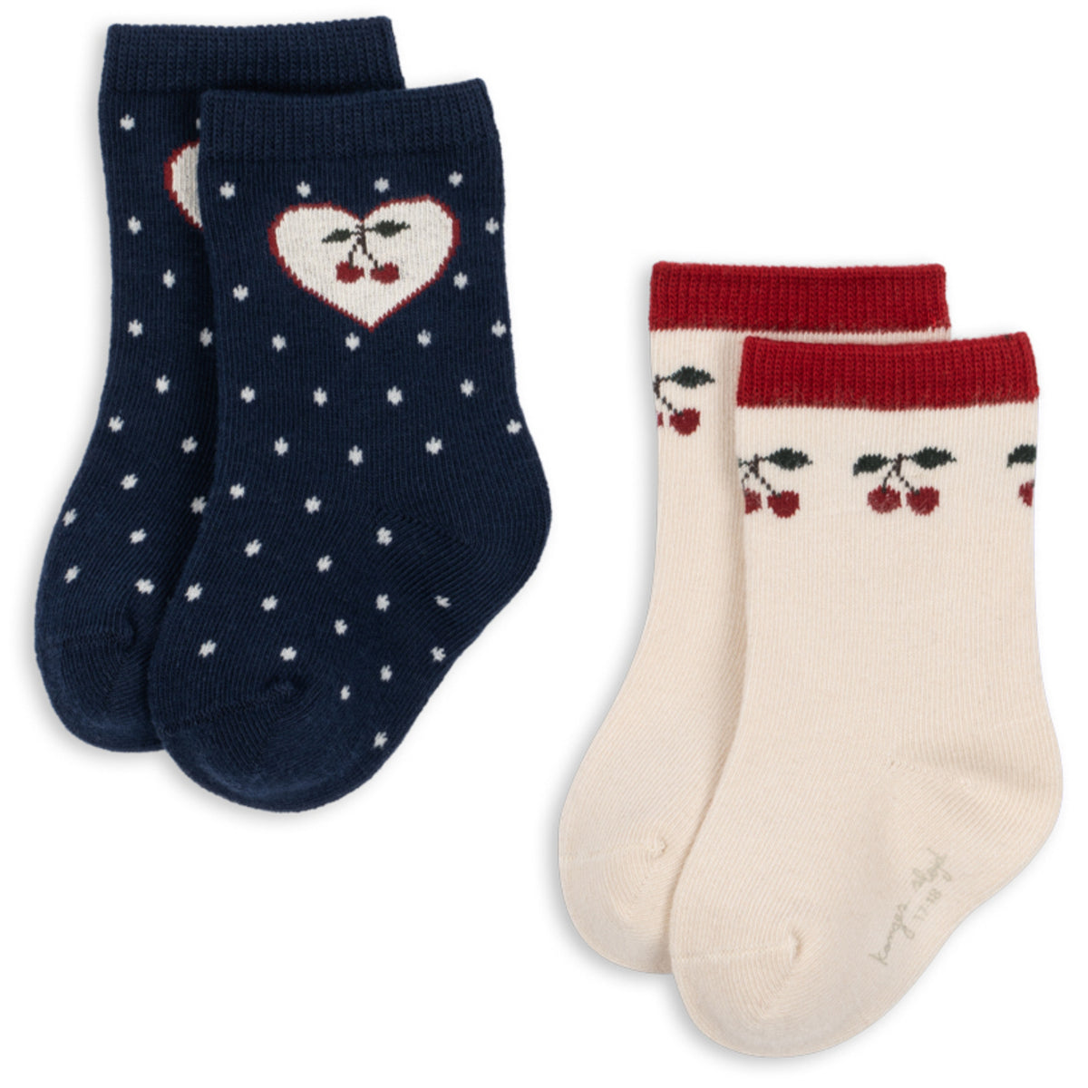 Konges Sløjd Cherry Mix 2 Pack Jaquard Strumpor