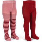 Konges Sløjd Red Stripe 2 Pack Glitter Strumpbyxar