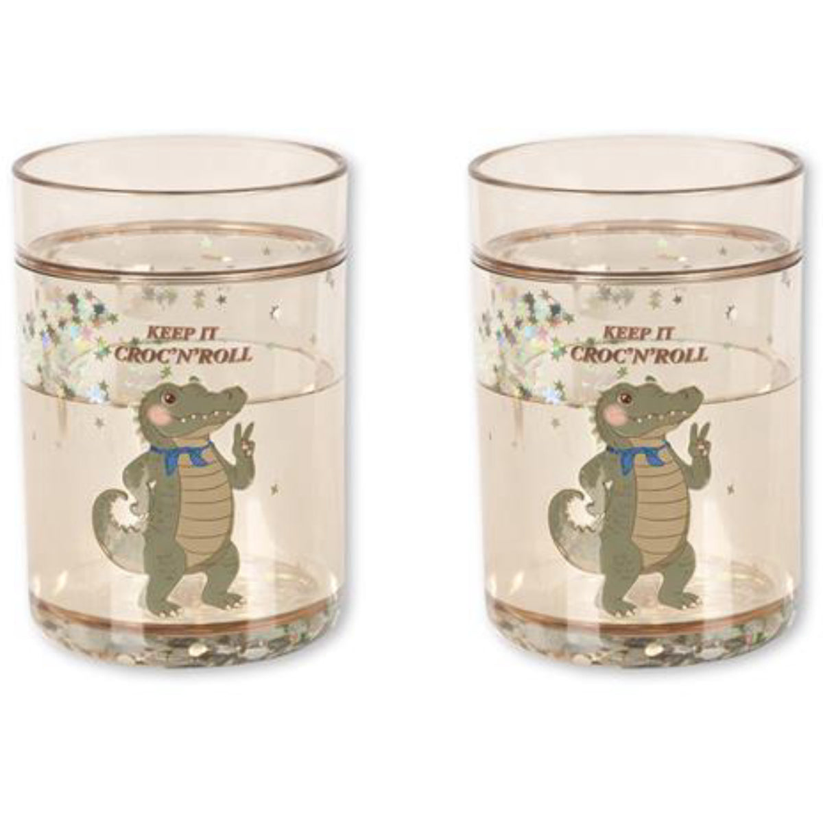 Konges Sløjd Crocodile 2 Pack Glitter Kopper