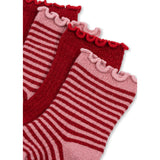 Konges Sløjd Red Stripe 2 Pack Glitter Strumpor