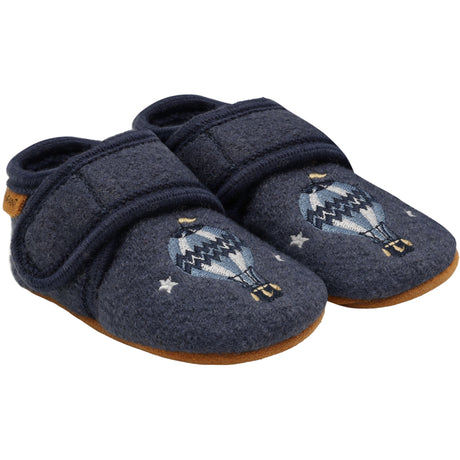 En Fant Vintage Indigo-Blue Ull Tossor M/ Embroidery