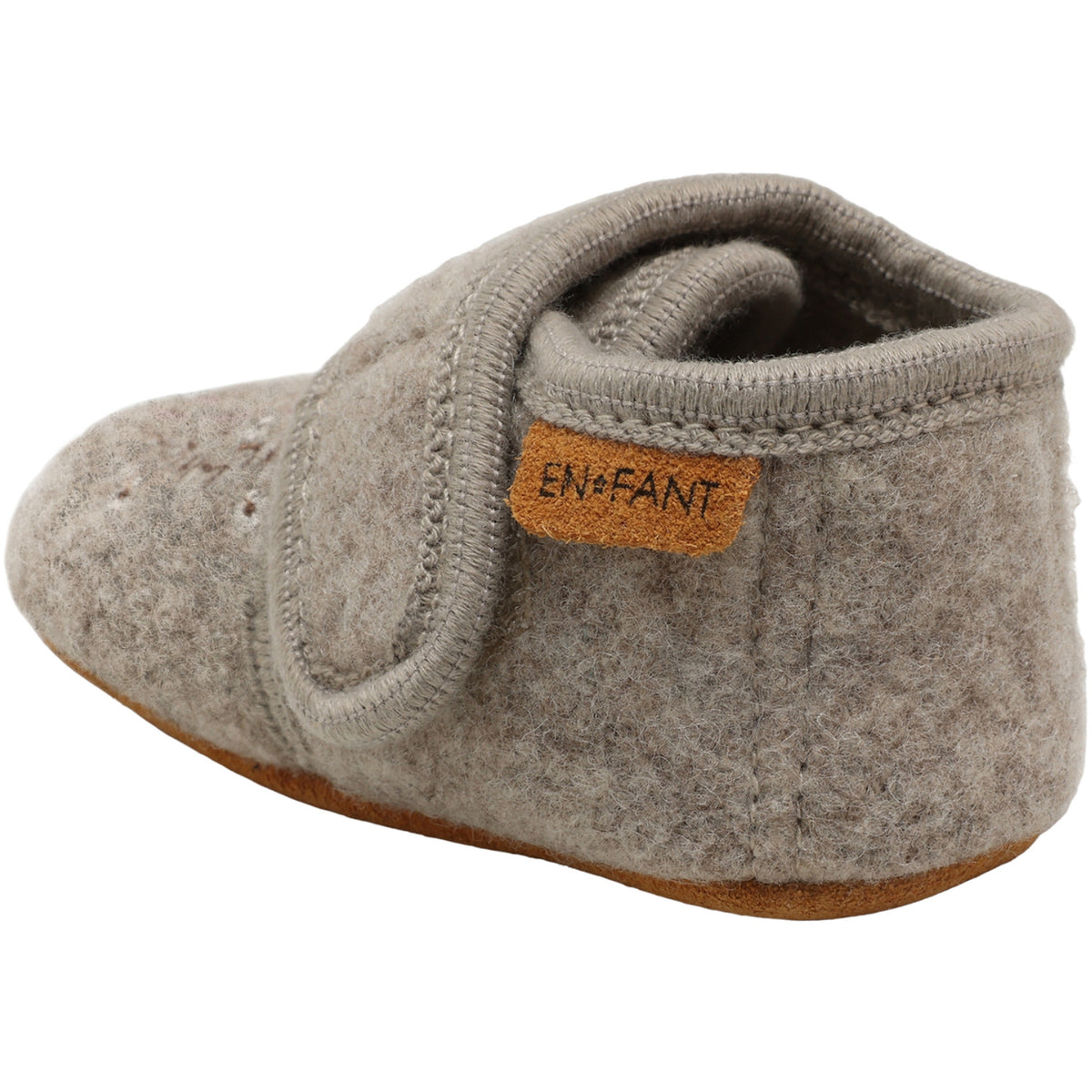 En Fant Sand Melange-Beige Ull Tossor M/ Embroidery