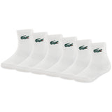 LACOSTE Blanc 6Pk Crew Strumpor
