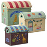 Rice Mint Fun Fair Theme Raffia Toy Baskets 3-Pack