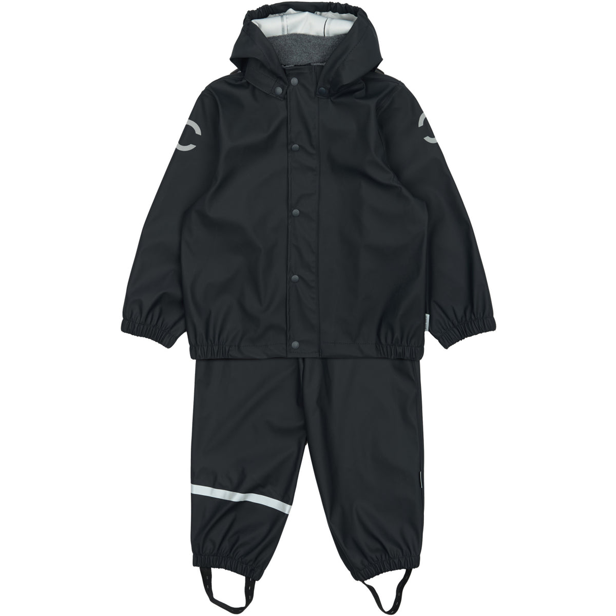 Mikk-Line Dark Navy Pu Rain Sett M/ Susp.
