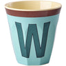 Rice Melamin Kopp Med The Letter W - Vintage - Mint - Medium - 250 Ml