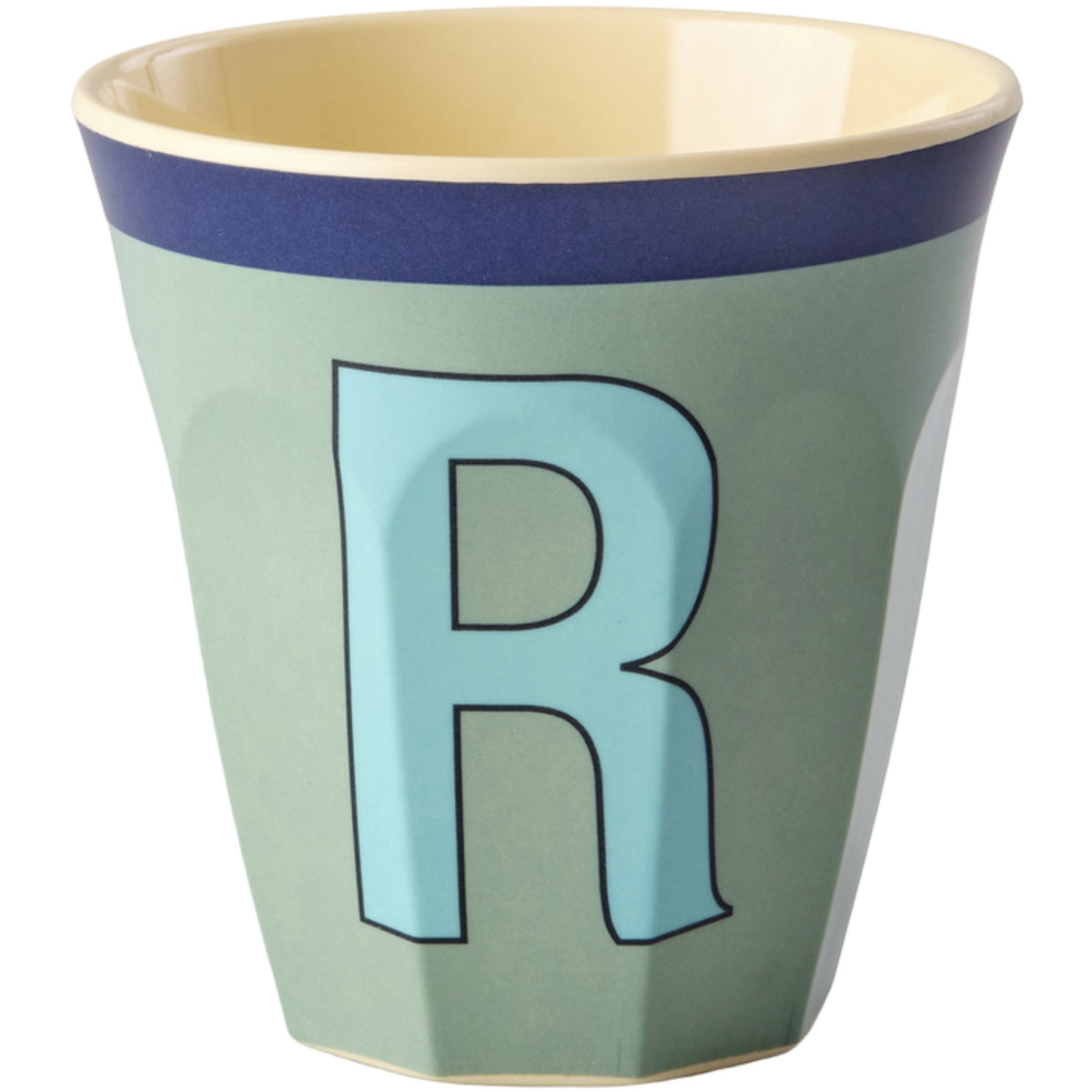 Rice Melamin Kopp Med The Letter R - Vintage - Khaki - Medium - 250 Ml