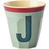 Rice Melamin Kopp Med The Letter J - Vintage - Khaki - Medium - 250 Ml