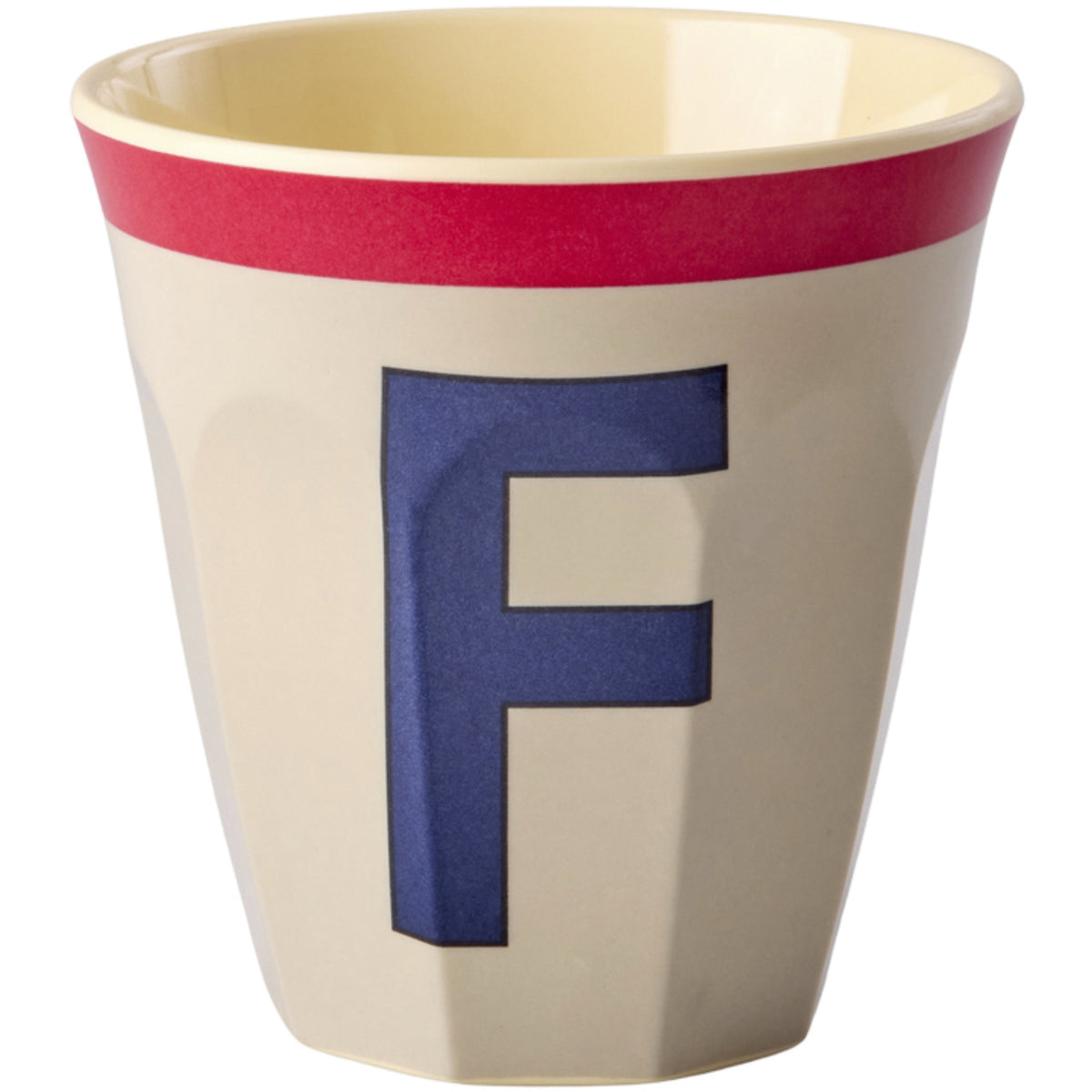 Rice Melamin Kopp Med The Letter F - Vintage - Cool Grey - Medium - 250 Ml