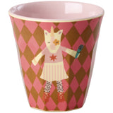 Rice Melamin Kids Kopp Med Pink Musik Band Print - Small - 6 Pack - 160 Ml