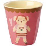 Rice Melamin Kids Kopp Med Pink Musik Band Print - Small - 6 Pack - 160 Ml
