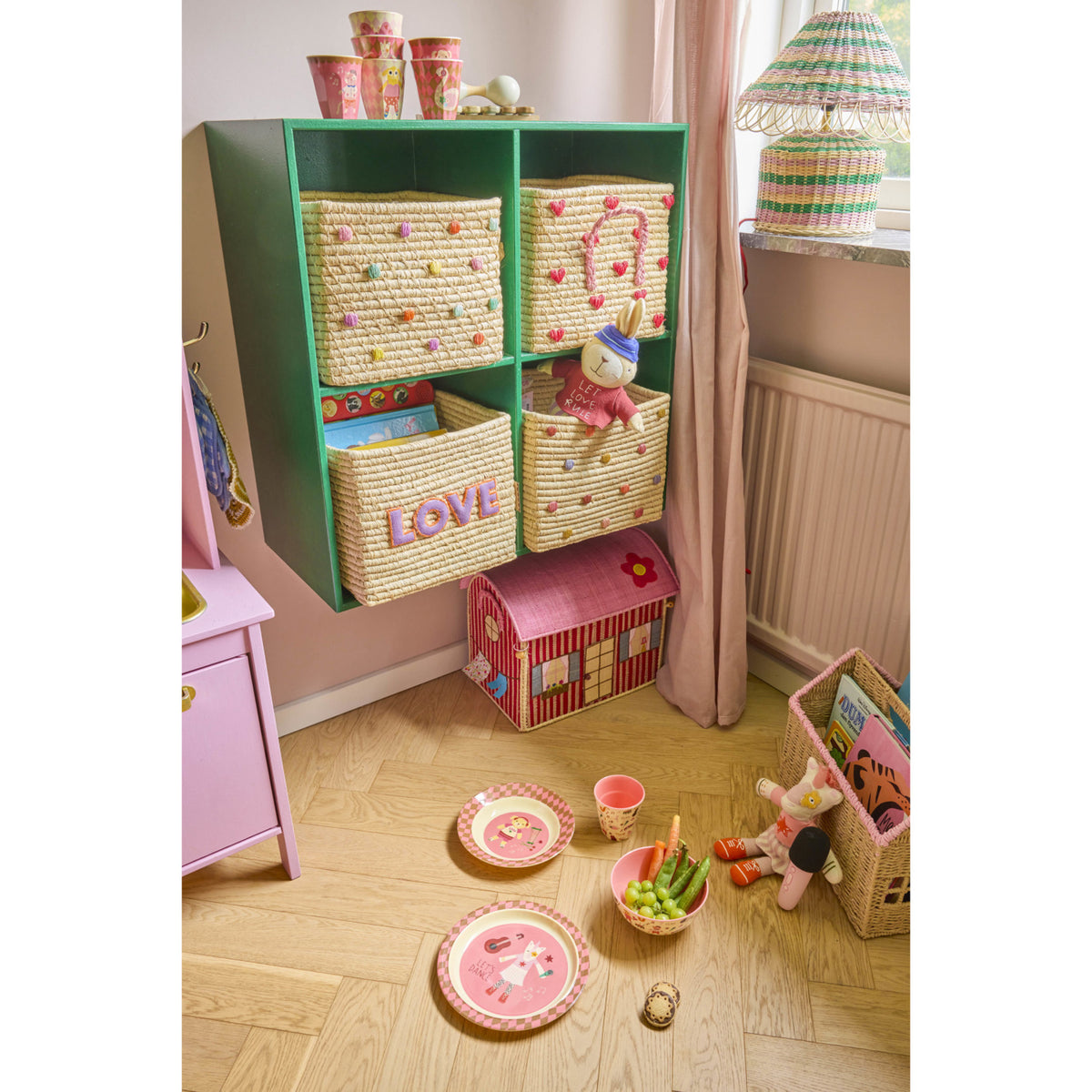 Rice Melamin Skål Med Pink Musik Band Print - Medium - 700 Ml