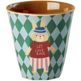 Rice Melamin Kids Kopp Med Blue Musik Band Print - Small - 6 Pack - 160 Ml