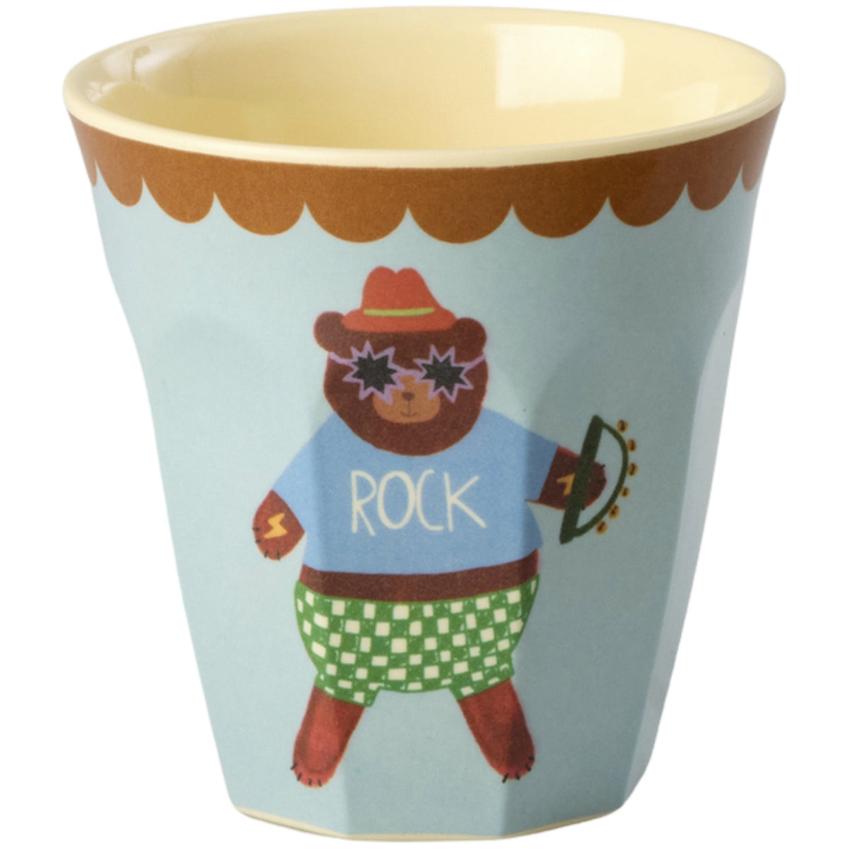 Rice Melamin Kids Kopp Med Blue Musik Band Print - Small - 6 Pack - 160 Ml