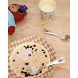 Rice Rustfrit Stål Kids Bestick Sett Med Monkey And Björn Print