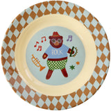 Rice Melamin Kids Skål Med Blue Musik Band Print - 250 Ml