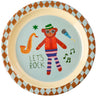 Rice Melamin Kids Lunch Tallrik Med Blue Musik Band Print