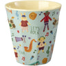 Rice Melamin Kopp Med Blue Musik Band Print - Medium - 250 Ml